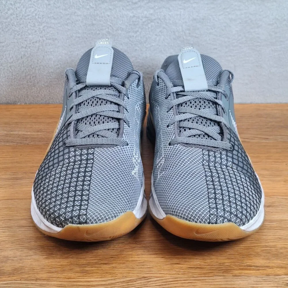 Nike Metcon 8 Men's 7.5 Training Shoes Smoke Grey Gum Mesh Weightlifting